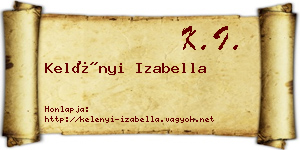 Kelényi Izabella névjegykártya